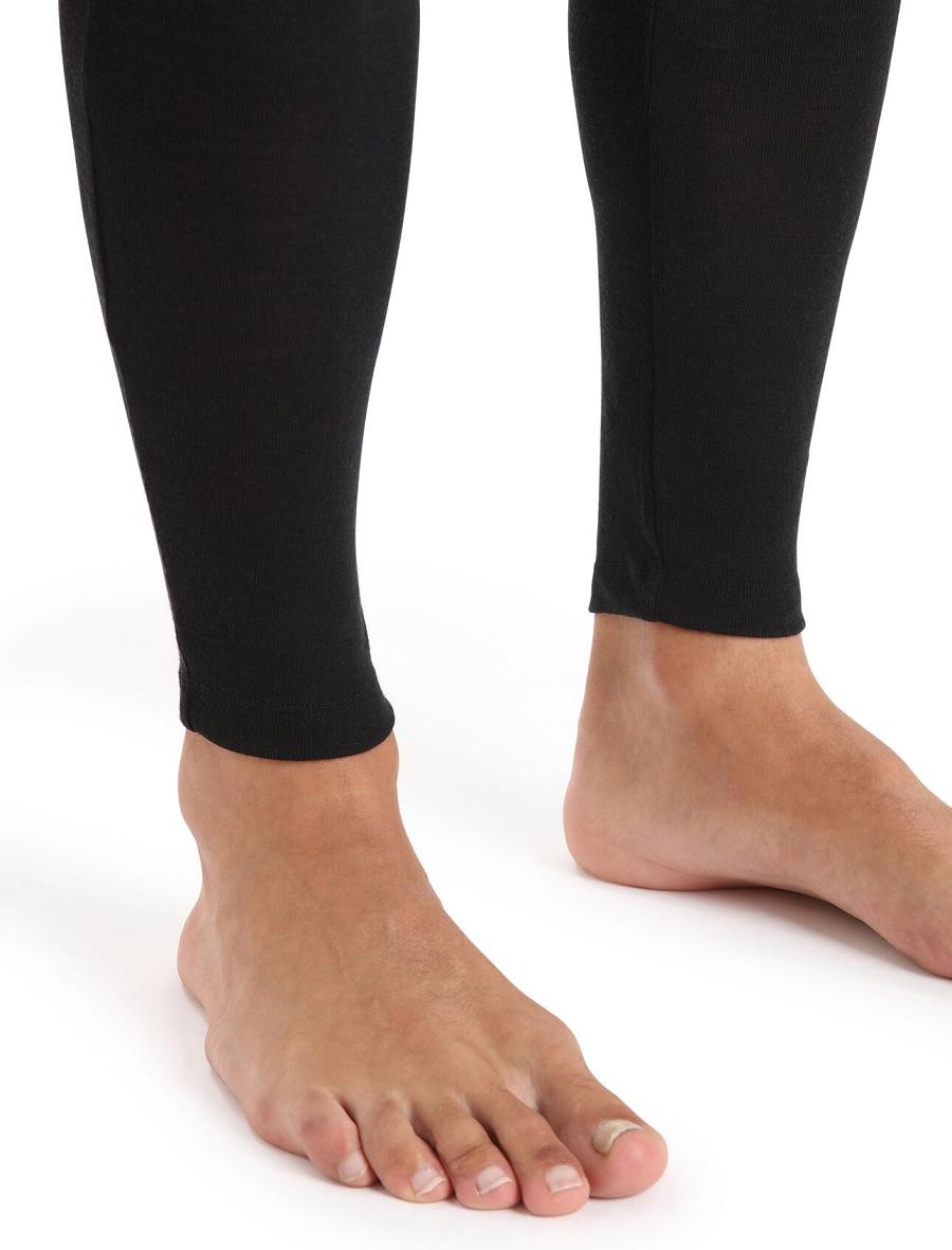 Base Layers Icebreaker Merino 175 Everyday Thermal Leggings With Fly Męskie Czarne | PL 1547EBCX